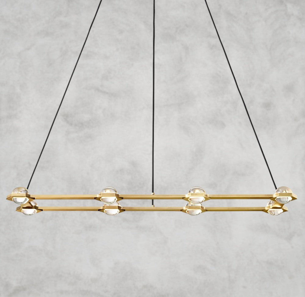 Éclatant Rectangular Chandelier 54", 72"